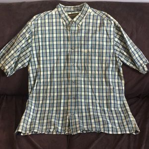 Short Sleeve Yellow Timberland Button Down Shirt